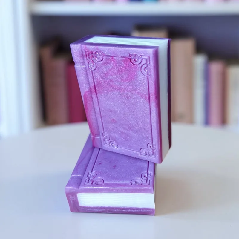 Blackcurrant & Rhubarb Flower Book Soap