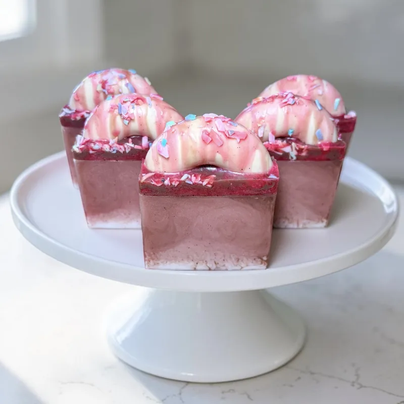 Raspberry & Chocolate Donut Soap